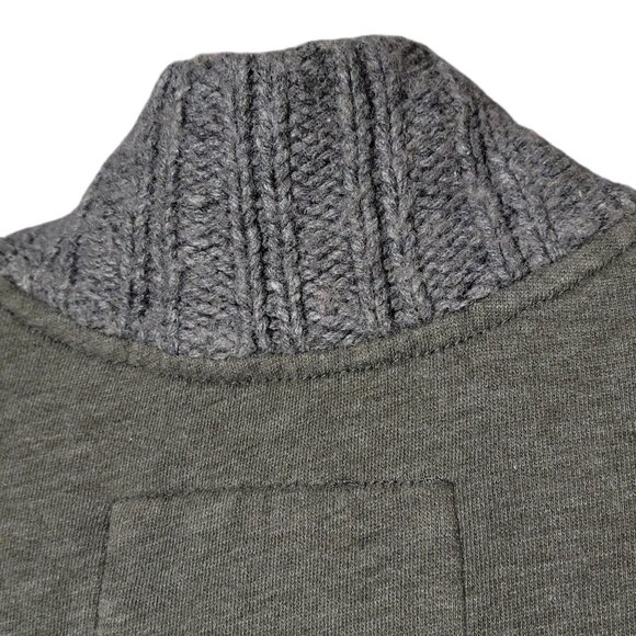 Hollister Womens Gray Y2K 2000s Wool Collar Button Up Sweater Jacket Small - Picture 8 of 14
